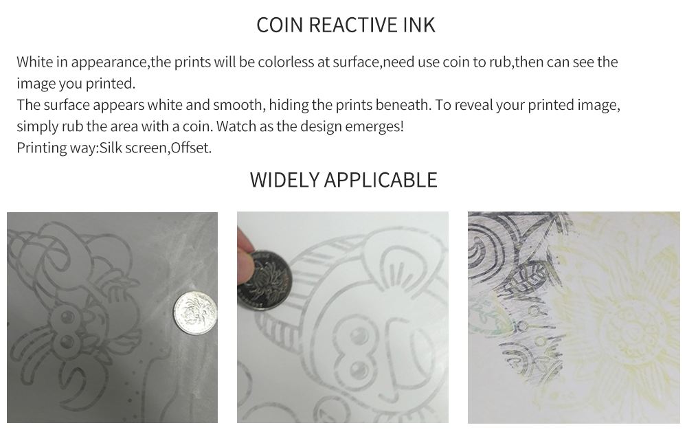 Offset Coin Reactive Ink display