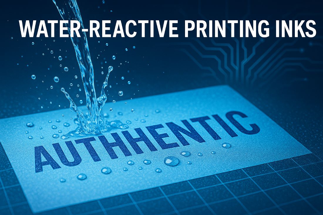 water-reactive printing inks